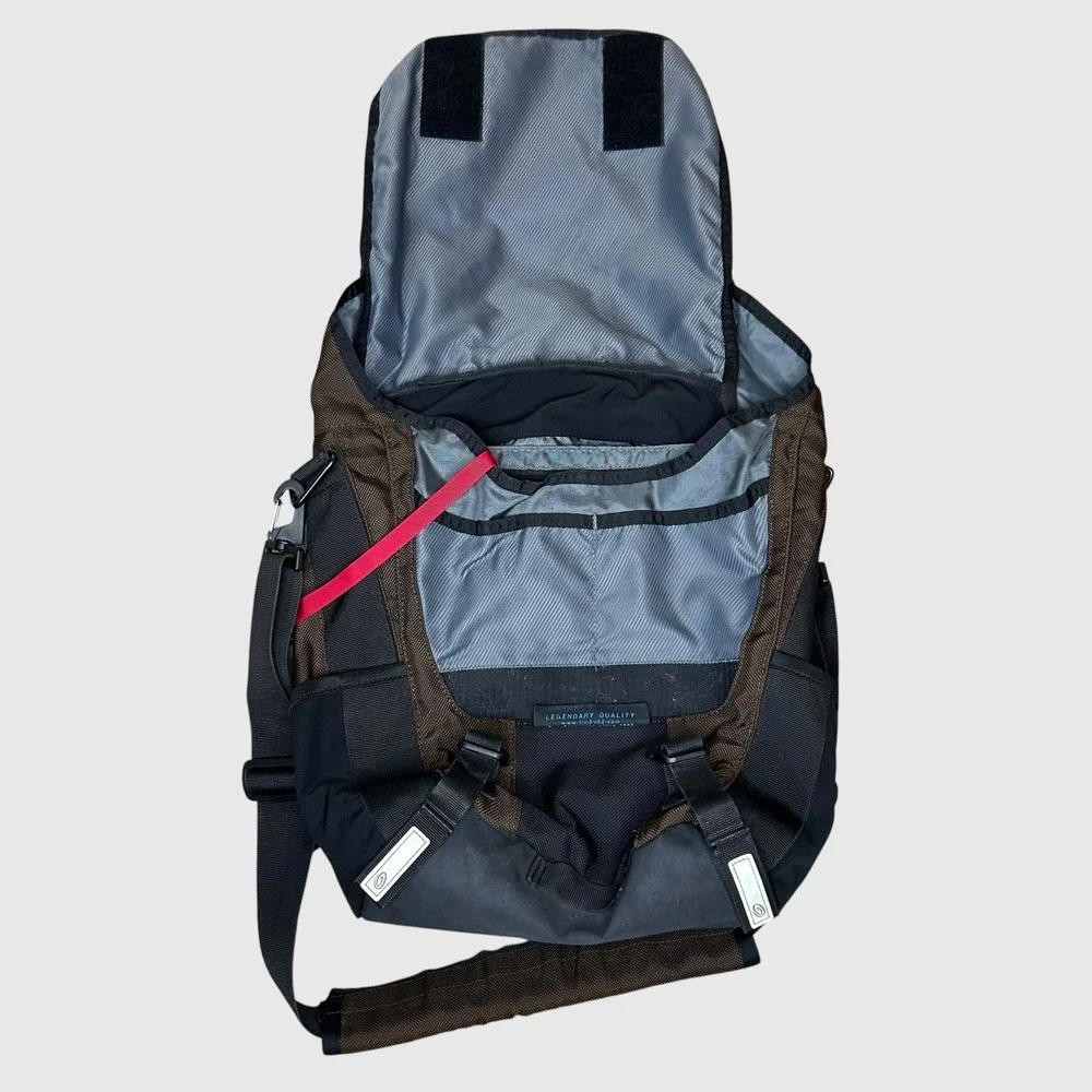 Timbuk2 Gorpcore Techwear Messenger Bag Medium Ballistic Nylon Brown Black